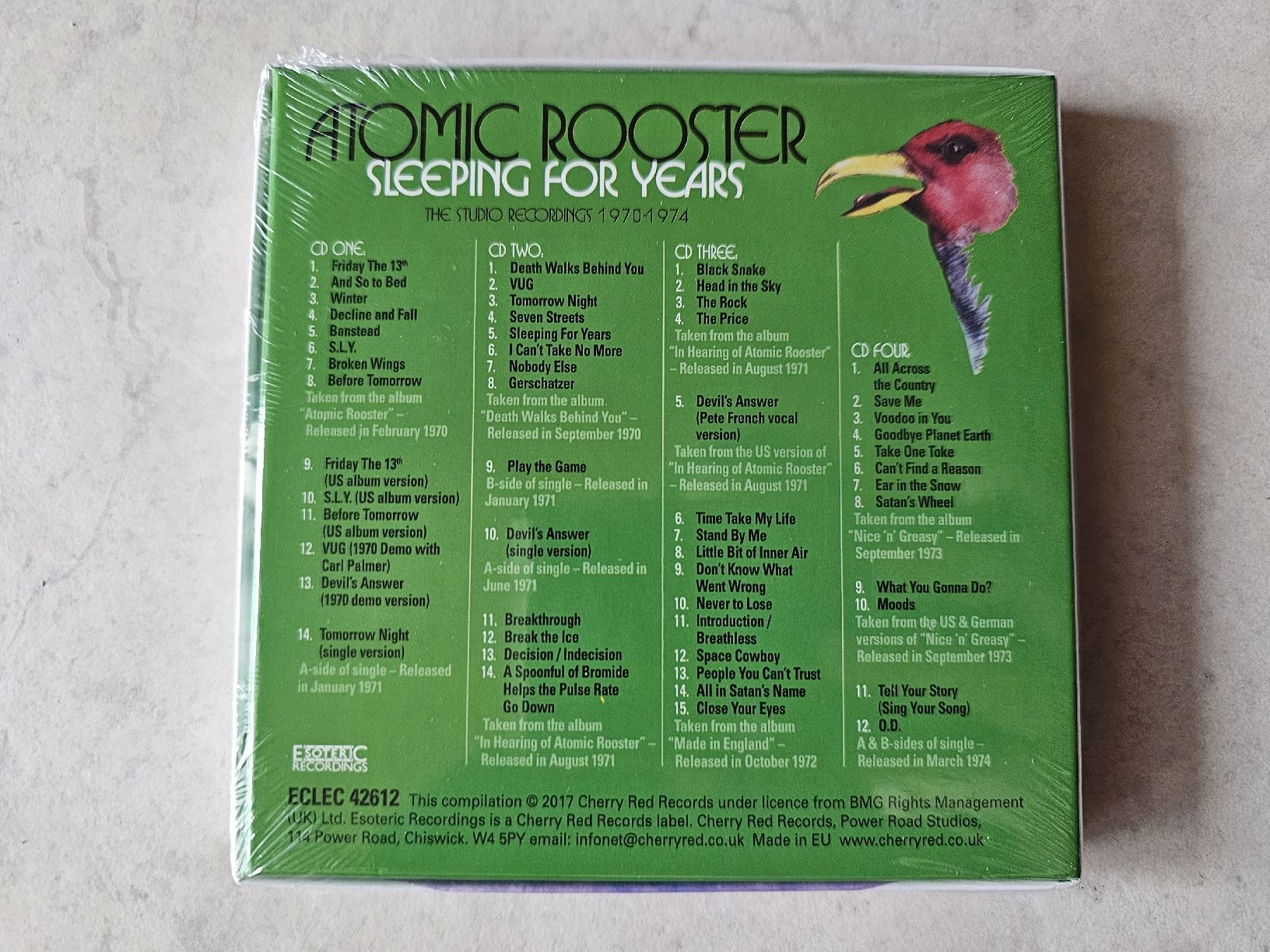 CD: Atomic Rooster -  Studio Recordings 1970 - 1974 / 4 CD's OVP – Nuovo e nell'imballaggio originale da Schneisingen venduto da backstore24 1