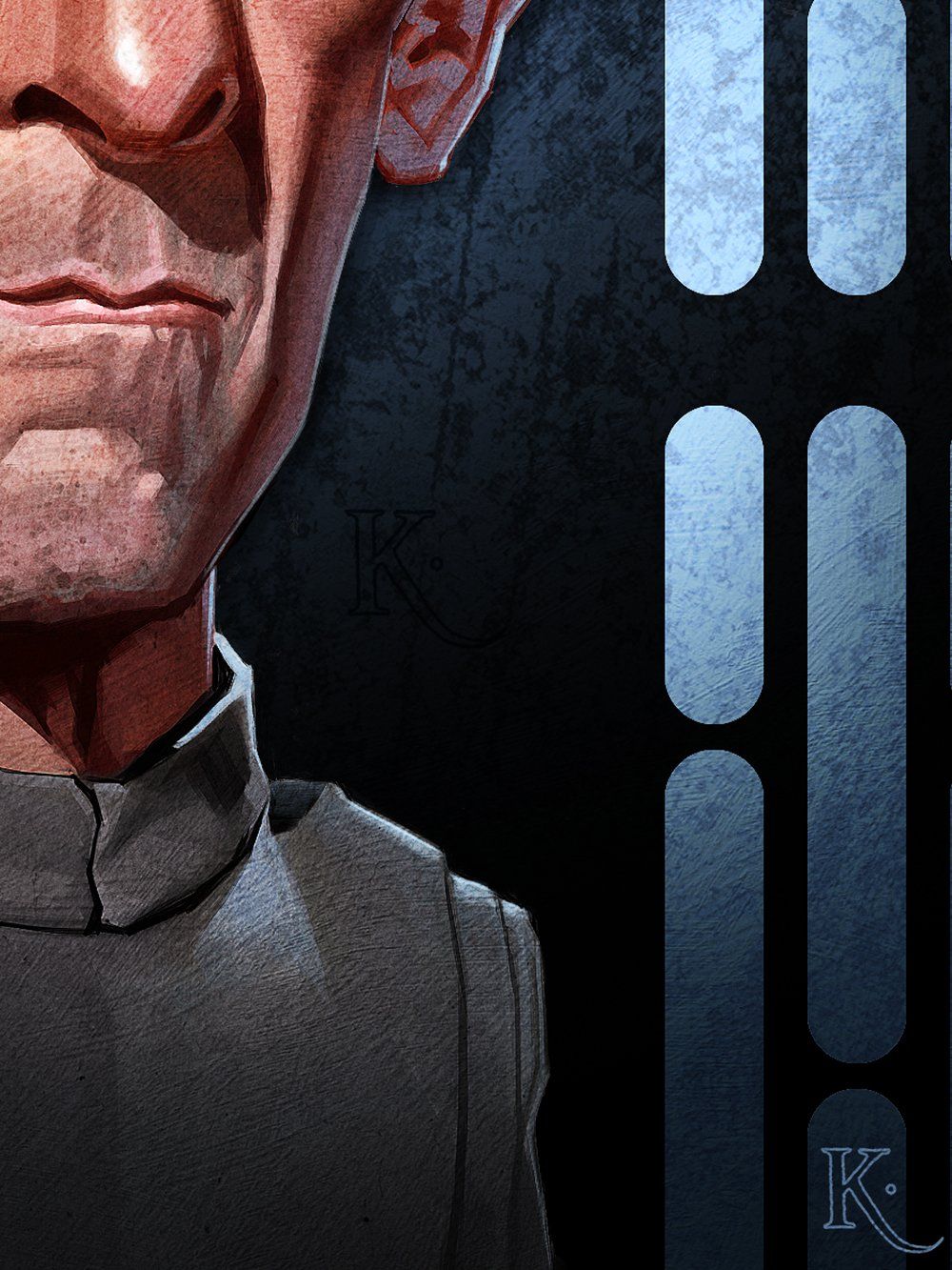 Foto & Immagini: Kunstdruck - Peter Cushing Karikatur - Star Wars Parodie – Nuovo e nell'imballaggio originale da Bülach venduto da chr_fdw8 2