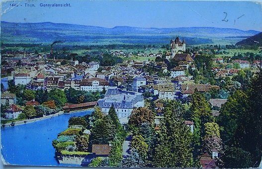 Cartoline postali: THUN Generalansicht – Usato da Jona venduto da philajona