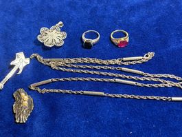 50 Grammm Silberschmuck 925 Silber gemischte Schmuckstücke