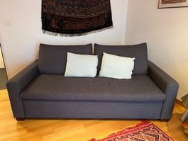 Schlafsofa dunkelgrau ausklappbar guter Zustand