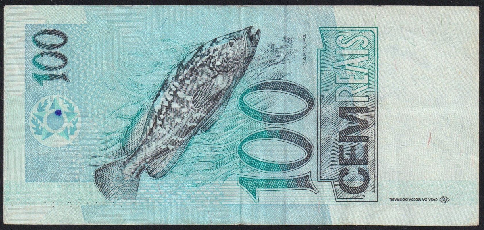 Banknoten: Brasilien 100 Reais 2007 – Gebraucht aus Brugg AG von banknoten_muesli 1