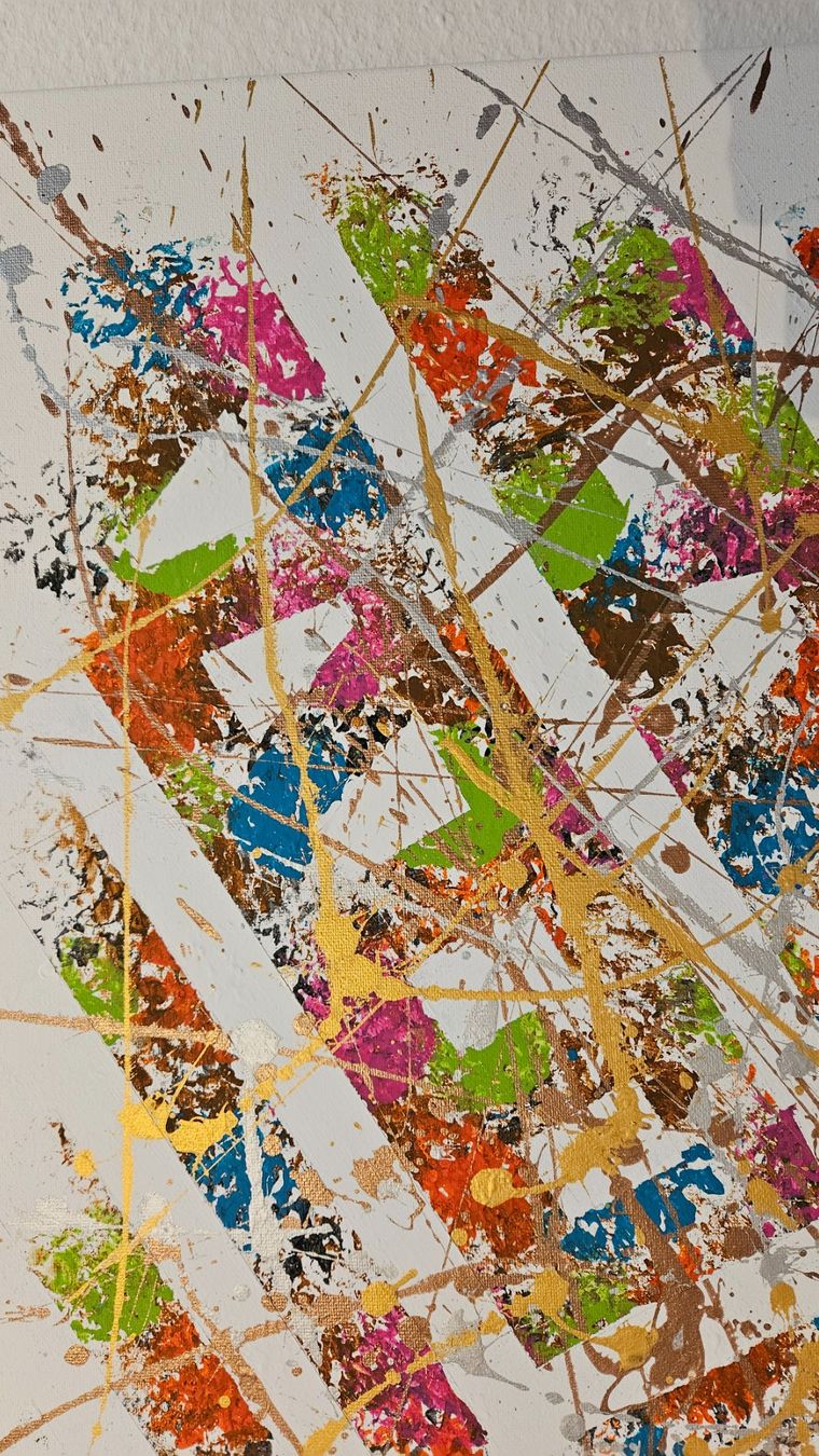 Dipinti: Tableau abstrait multicolore, fait main, unique! – Nuovo (secondo la descrizione) da Le Locle venduto da fab_c9hh 5