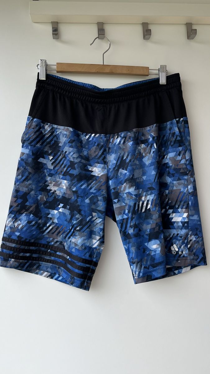 Adidas Hosen: Short Adidas bleu/noir, taille 15-16A – Gebraucht aus Lausanne von Global.P