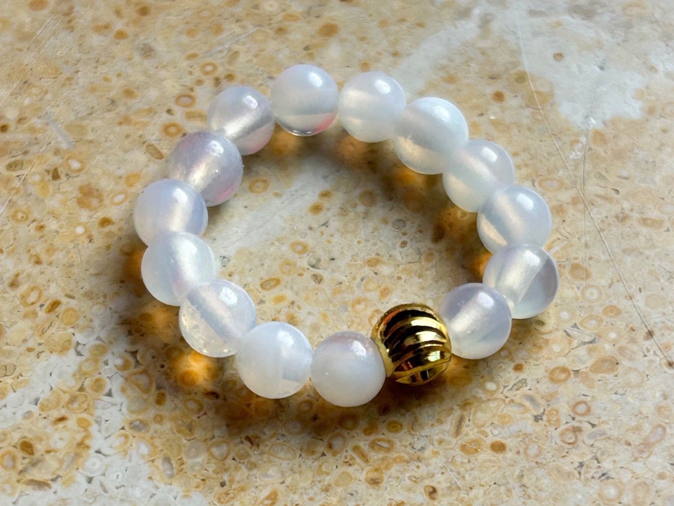 Anelli: Fingerring Stein Opal (unisex ca. Ringgrösse 50-56) – Usato da Laufen venduto da Bellavitaboom