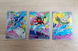 First Partner Pokemon ENG: Popplio, Litten, Rowlet!