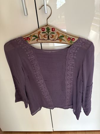 Review Bluse in Lila, Grösse XS, super Zustand, Herbst 48