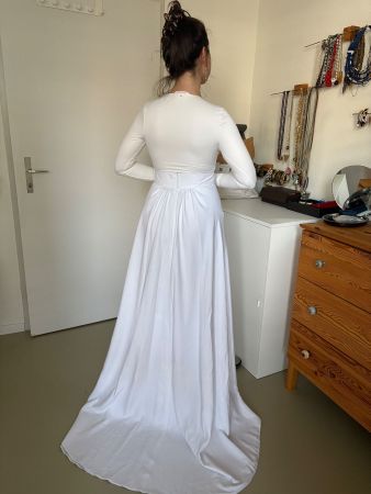 Jupe mariée avec traîne vintage S/M | Brautrock mit Schleppe