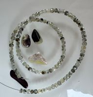 Prehnit Australien   exclusiver Strang für Kette   43cm 4mm