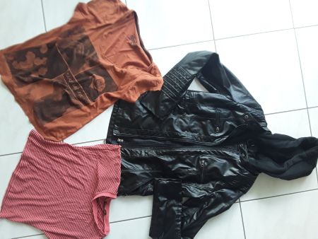 NEUE  Kunstlederjacke Gr. M u. 2x T-Shirt