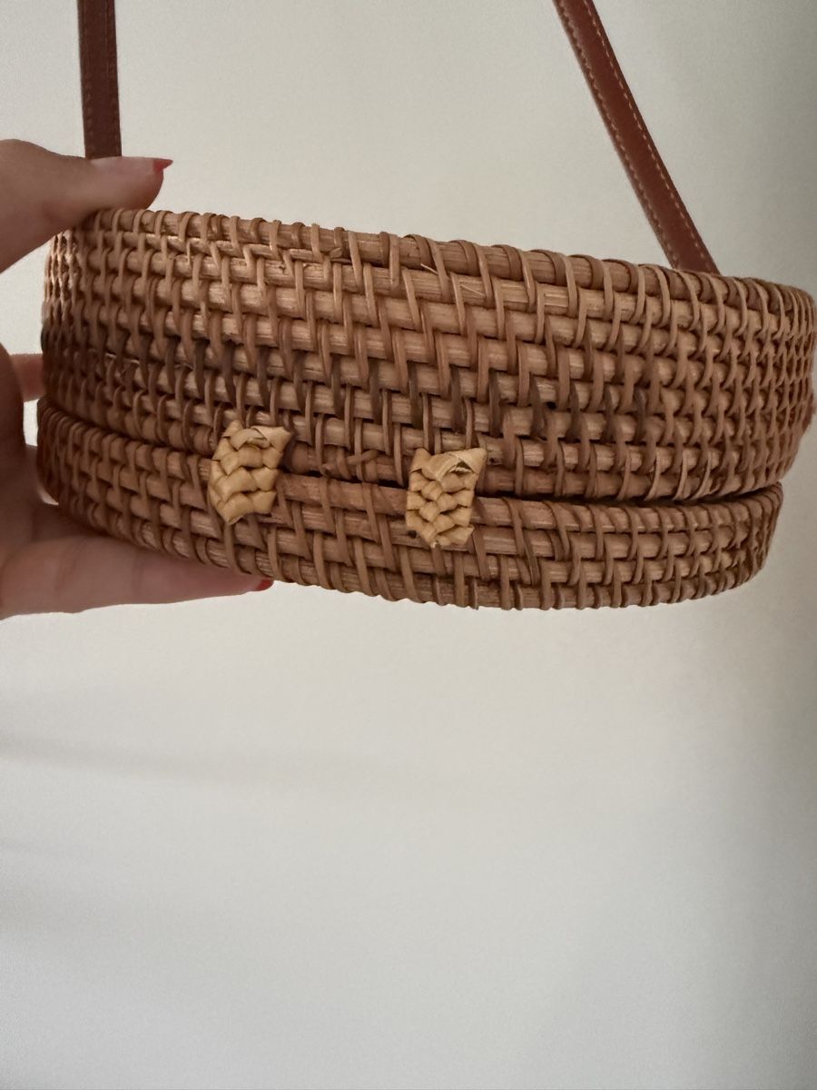 Borse da donna: Runde sommerliche Rattan Tasche – Nuovo (secondo la descrizione) da Zürich venduto da guel_1907 1
