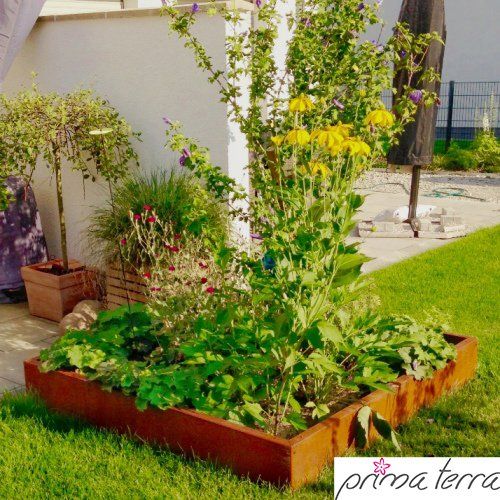 Vasi per fiori: Niedrigbeet Planus Edelrost 118x118x35cm – Nuovo e nell'imballaggio originale da Erlen venduto da casaterra