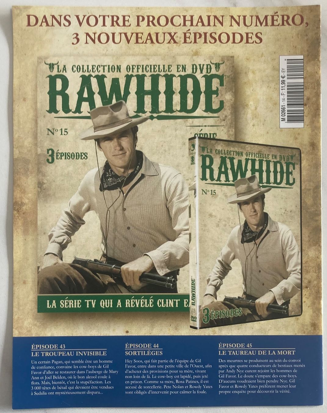 Tutti i DVDs: CLINT EASTWOOD - RAWHIDE N°14 – Usato da Poliez-Pittet venduto da Newtown-Records 2