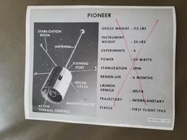 NASA PIONEER Sonde Technik Bild 1965 guter Zustand