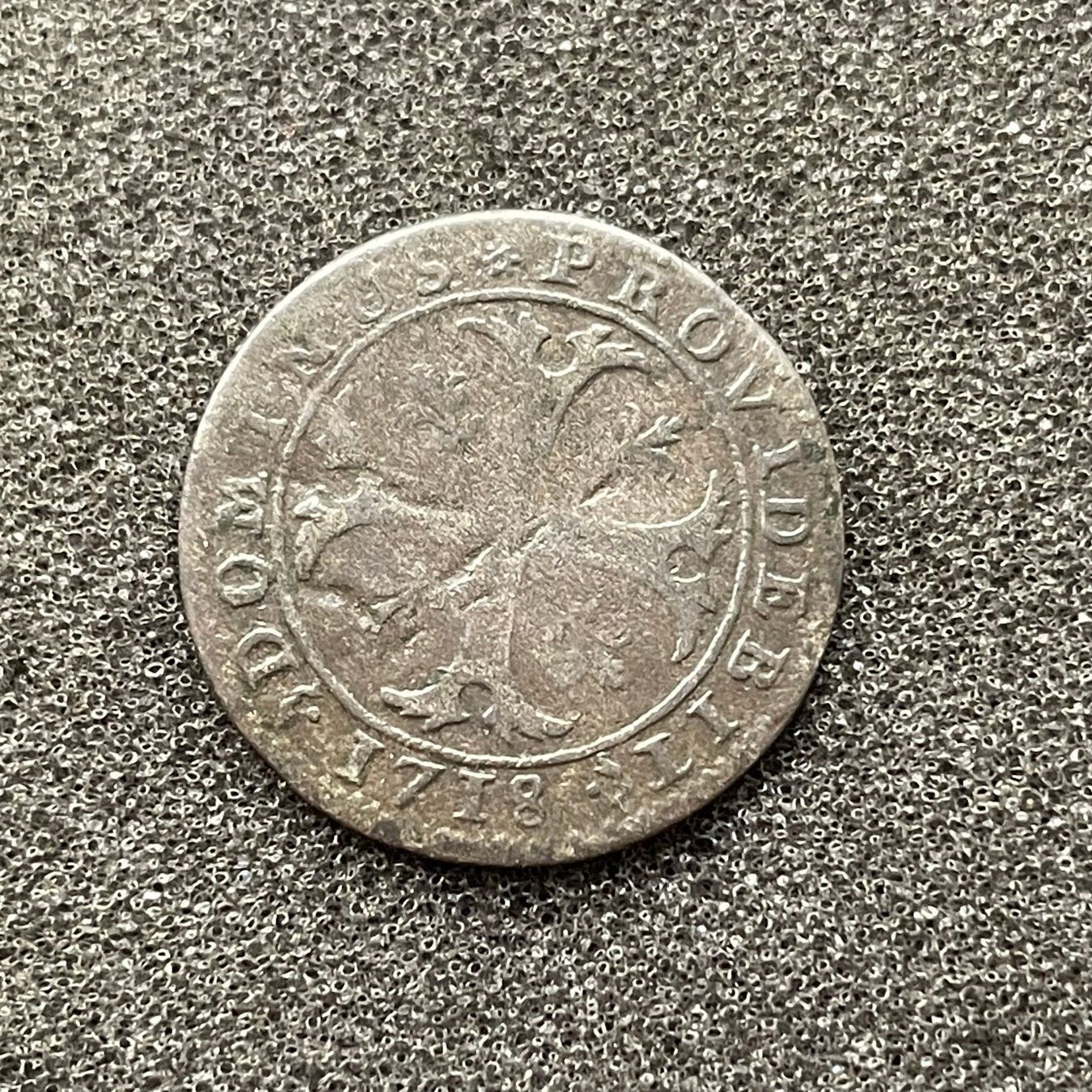 Tutti le monete: 1/2 Batz Kanton Bern 1718 - 3 – Usato da Reitnau venduto da tb-muenzen