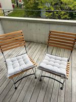 2 Balkonstühle mit Sitzkissen