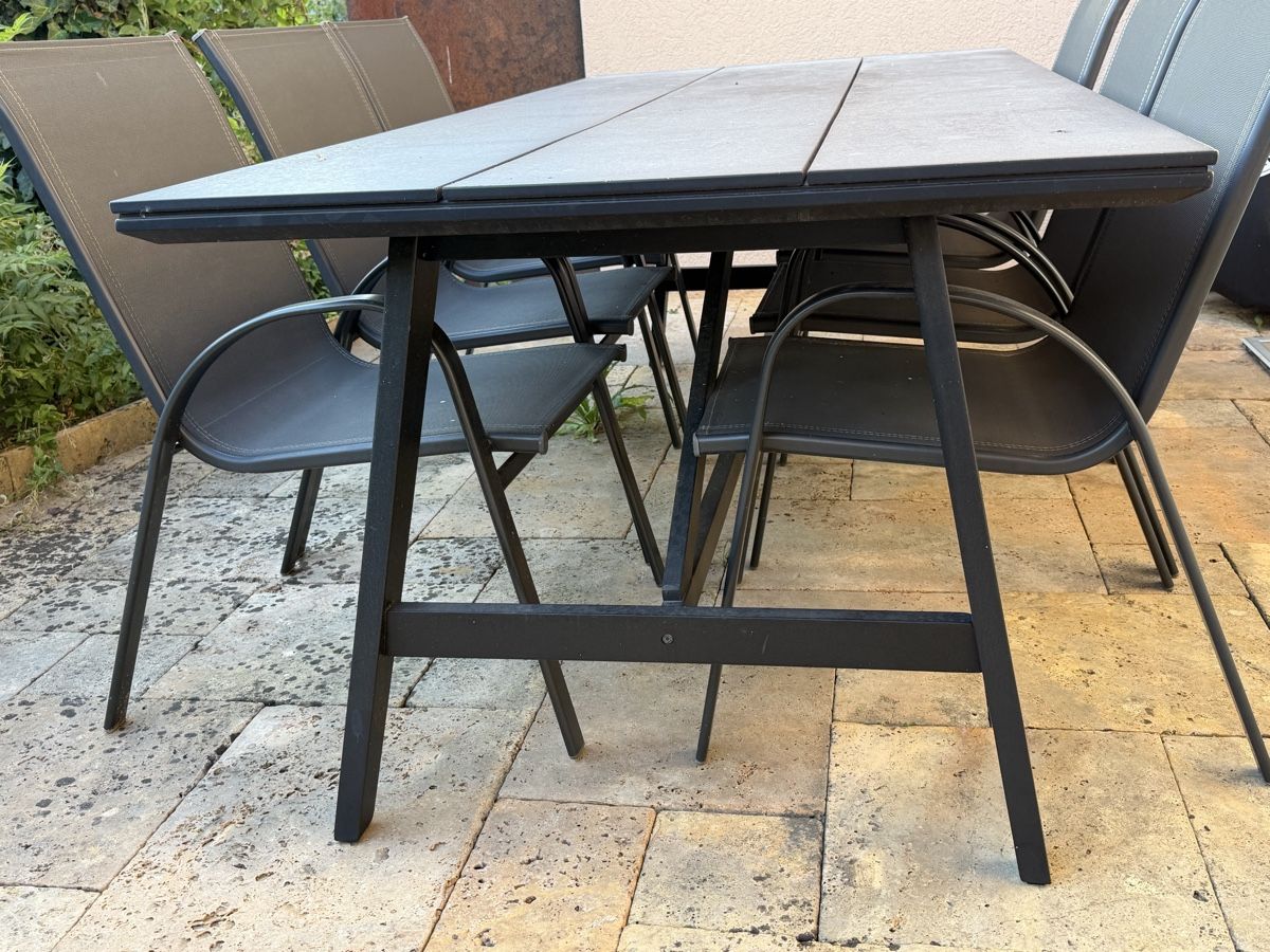 Tische: Gartentisch aus Metallgestell 215x100 cm ab CHF 1.- – Gebraucht aus Bösingen von SuperMarioFlash 2