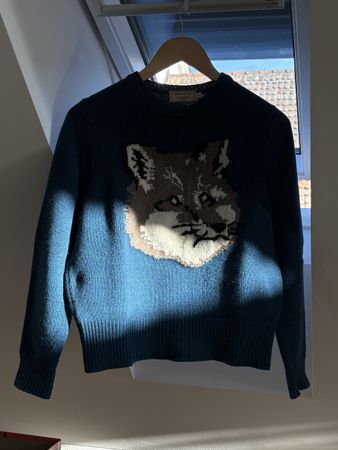 Maison Kitsune Pullover - blue Size S