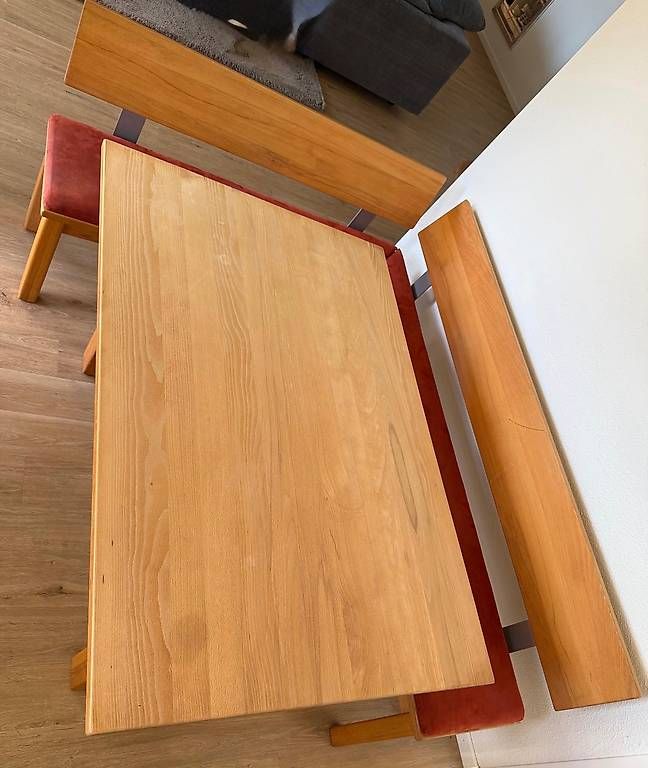 Panchine: Vollholz Eckbank mit Esstisch – Difettoso da Vaduz venduto da baaarger1
