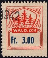 3 Fr. Fiskalmarke von der Gemeinde WALD