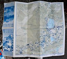 50er/60er Jahre Faltprospekt AROSA ortsplan