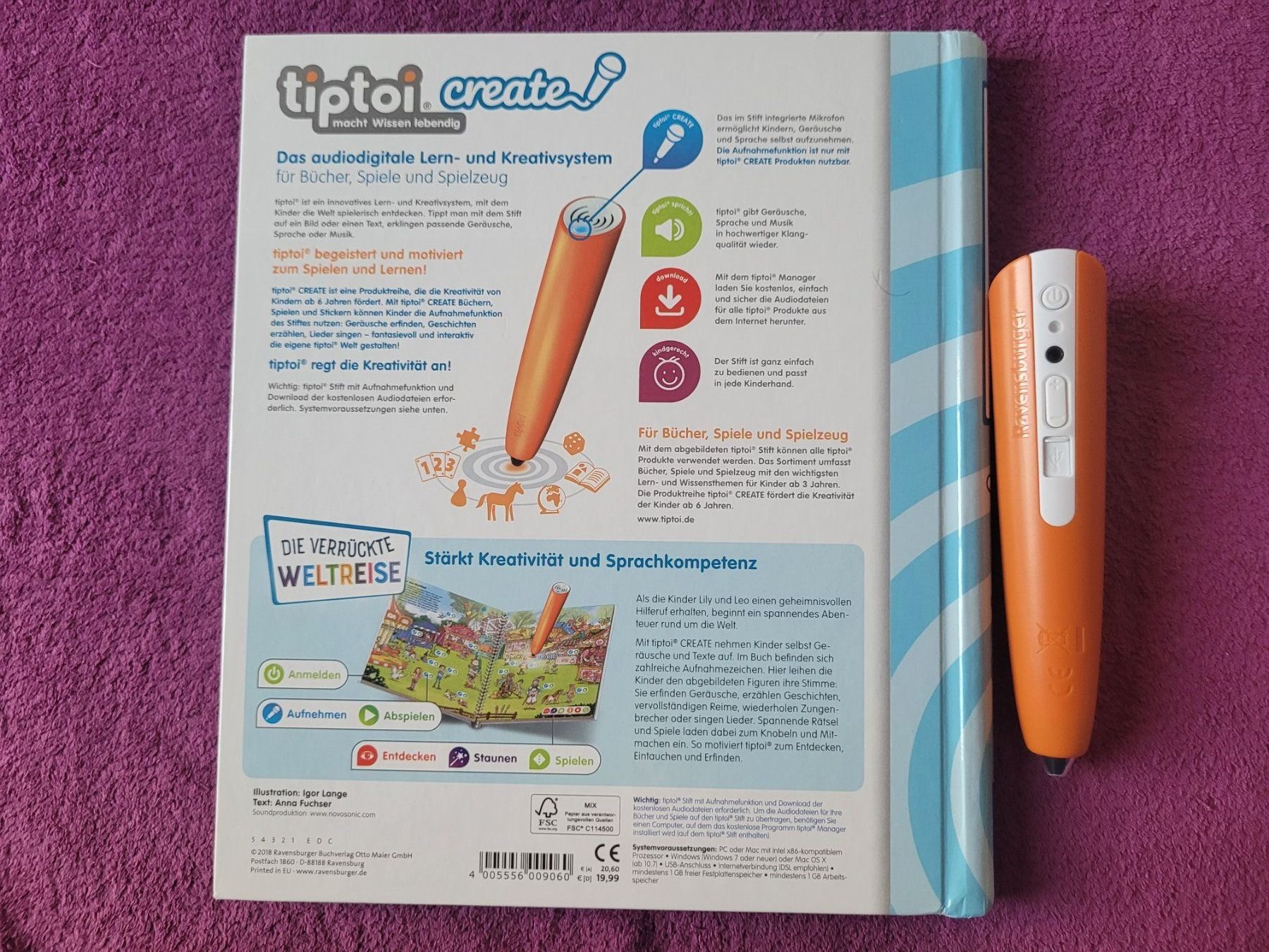 Ravensburger Spiele: tiptoi CREATE Starter-Set - Stift & Weltreise Buch – Gebraucht aus Müllheim Dorf von Seeeule01 8