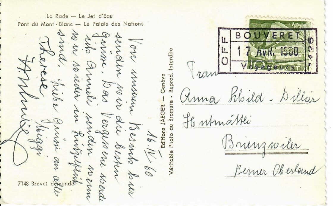 Cartoline postali: AK Genf - Stempel CFF Bouveret – Usato da Hochdorf venduto da Ziegel-16