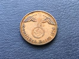 2 Reichspfennig Drittes Reich 1938 E