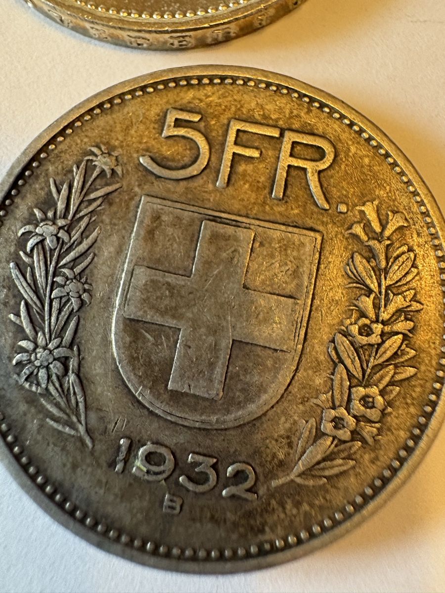Tutti le monete: 5chf 1950, 1932, 1931 – Usato da Murten venduto da Tzaugg 3