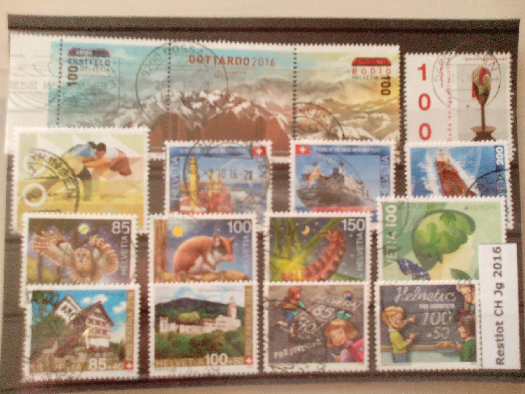 Alle Briefmarken: Restlot CH Jg2016 – Gebraucht aus Brüttisellen von goldtaler