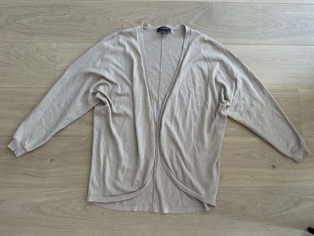 Cardigan jaquette beige / rose gold pailleté taille M