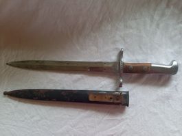Baïonnette d'ordonnance, modèle 1918 avec son fourreau