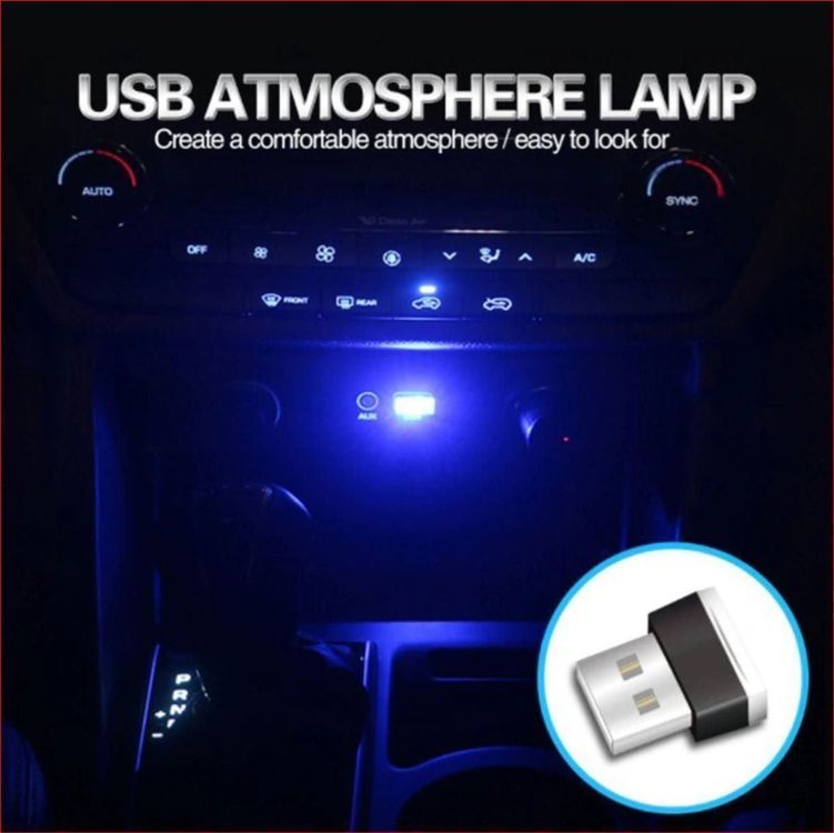 Mini USB Led Auto Licht Interieur Grün