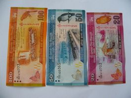 Sri Lanka 20 , 50, 100 Rupien 2021, Bankfrisch