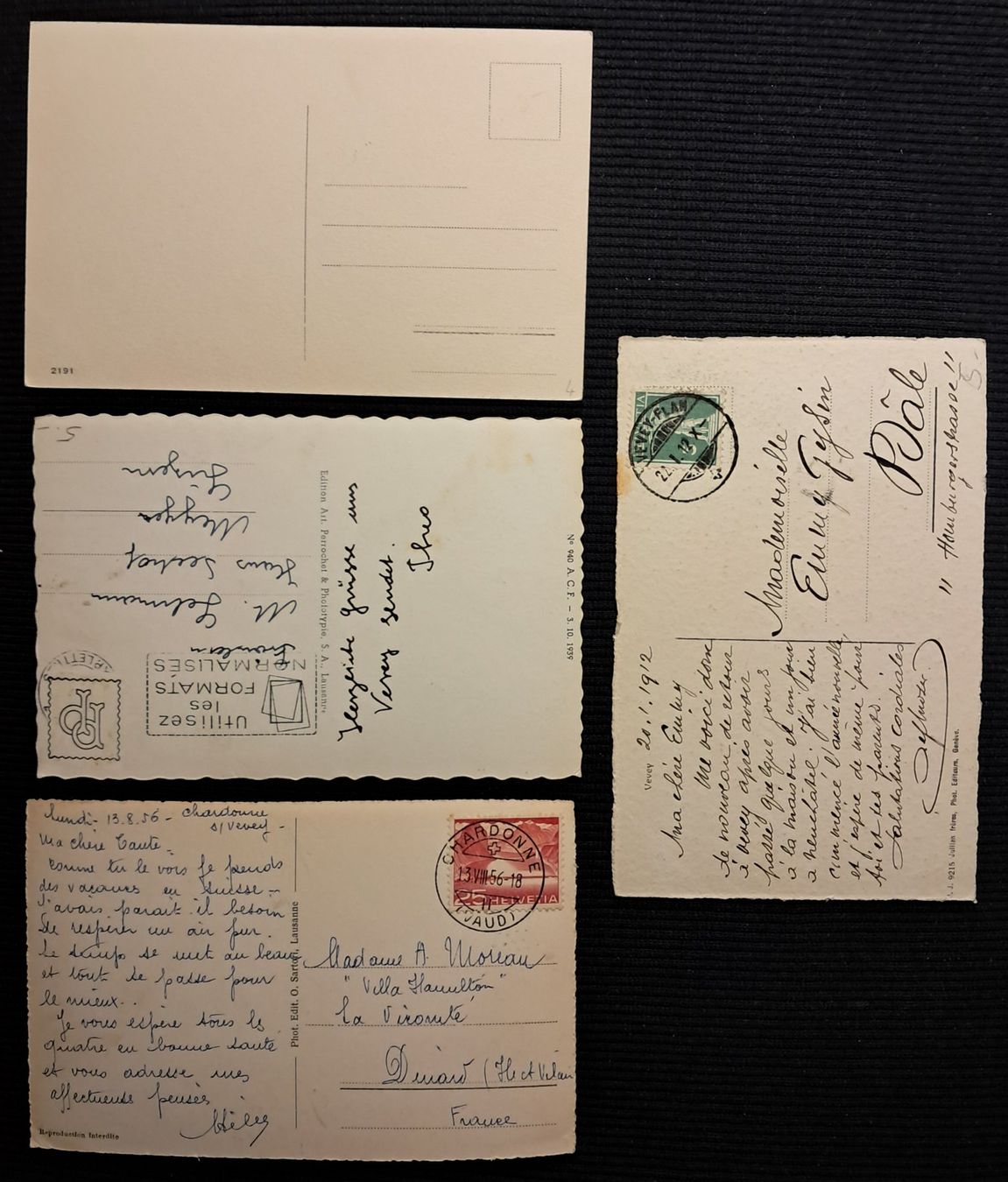 Cartoline postali: 4 CP VEVEY – Usato da Ponto Valentino venduto da giorgia06 1
