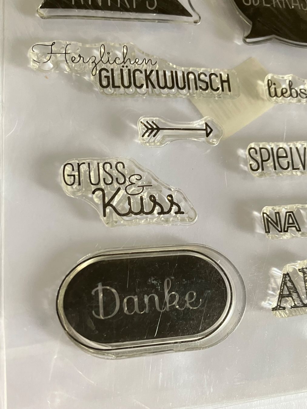 Timbri: Neues Set  Motivstempel  Worte 11x16 cm – Nuovo e nell'imballaggio originale da Effretikon venduto da wenuss 3
