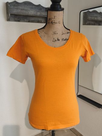 Damen T-Shirt orange Grösse S James & Nicholson neu
