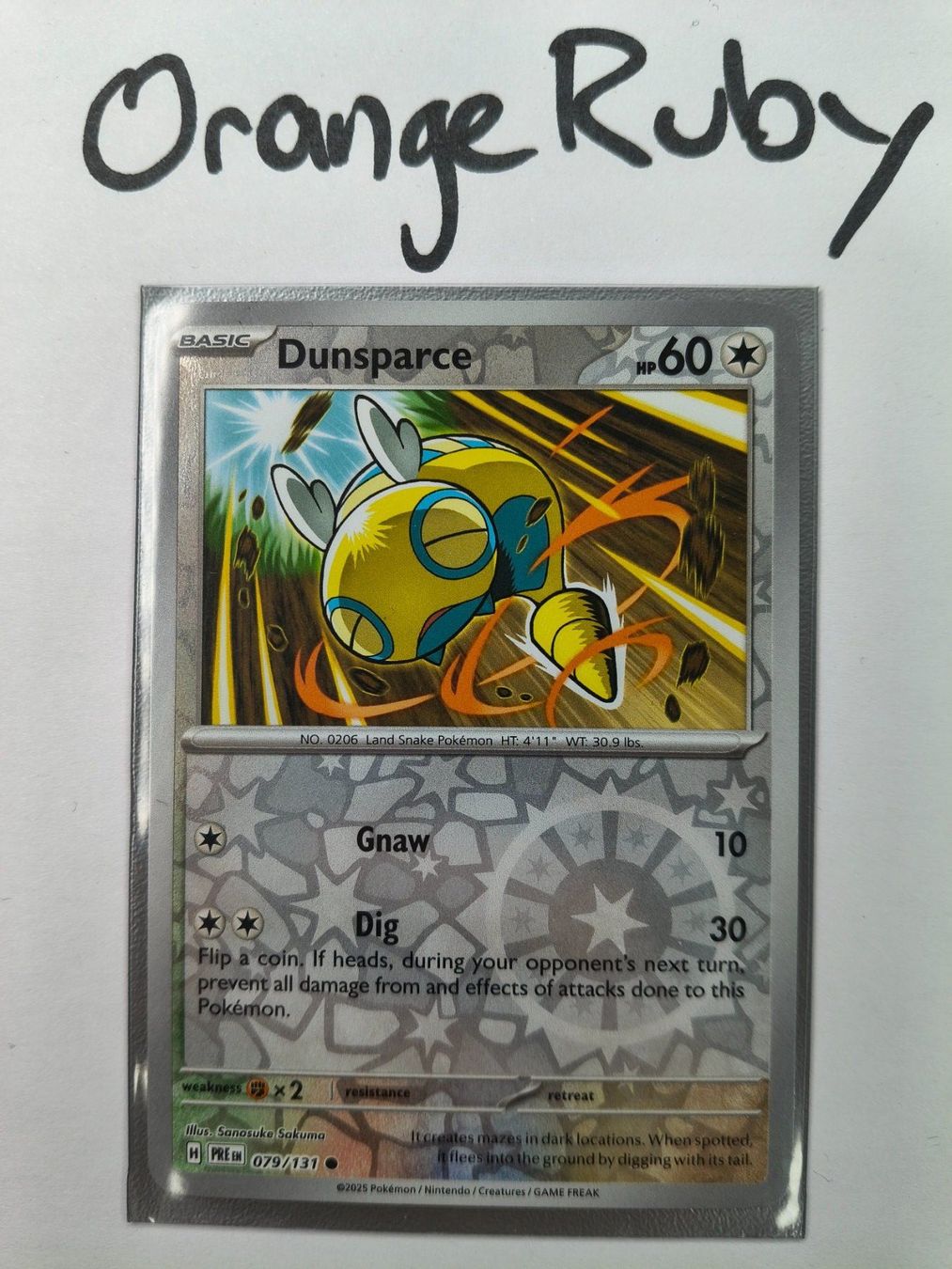 Pokémon Cartes à collectionner: Dunsparce 079/131 REVERSE HOLO Prismatic Evolutions PRE EN – D'occasion à St. Gallen par OrangeRuby
