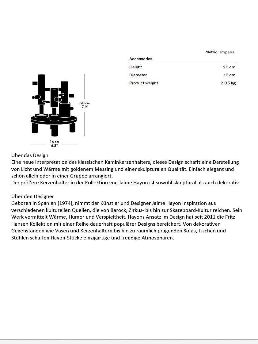 Fritz Hansen Portacandele: FRITZ HANSEN Kerzenständer JH10 Messing – Nuovo (secondo la descrizione) da Beinwil am See venduto da Restwert_Beinwil 9