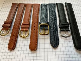 4 Stück 20mm Uhrenarmband Leder, extra lang