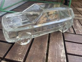 Glas Auto Behälter (Boden/ Deckel) "VW Polo"