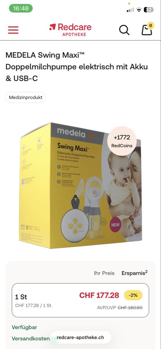 Medela Stillzubehör: Medela Swing Maxi Doppelmilchpumpe – Gebraucht aus Münchenstein von sommerverkauf12 3