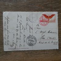 1930  interessante CH - FLUGPOST - Karte / ZEPPELINPOST !!