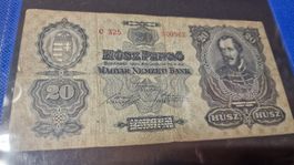 Ungarische 20 Pengo 1930, Banknote, selten!