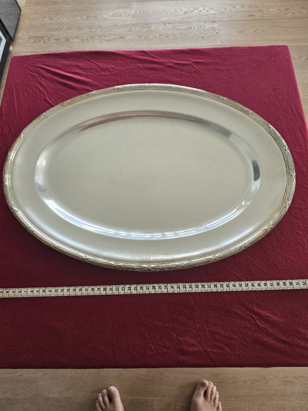 Piatti di portata: Vintage Silver-Plated Serving Tray - Elegant Design! – Usato da Immensee venduto da Gitter 1