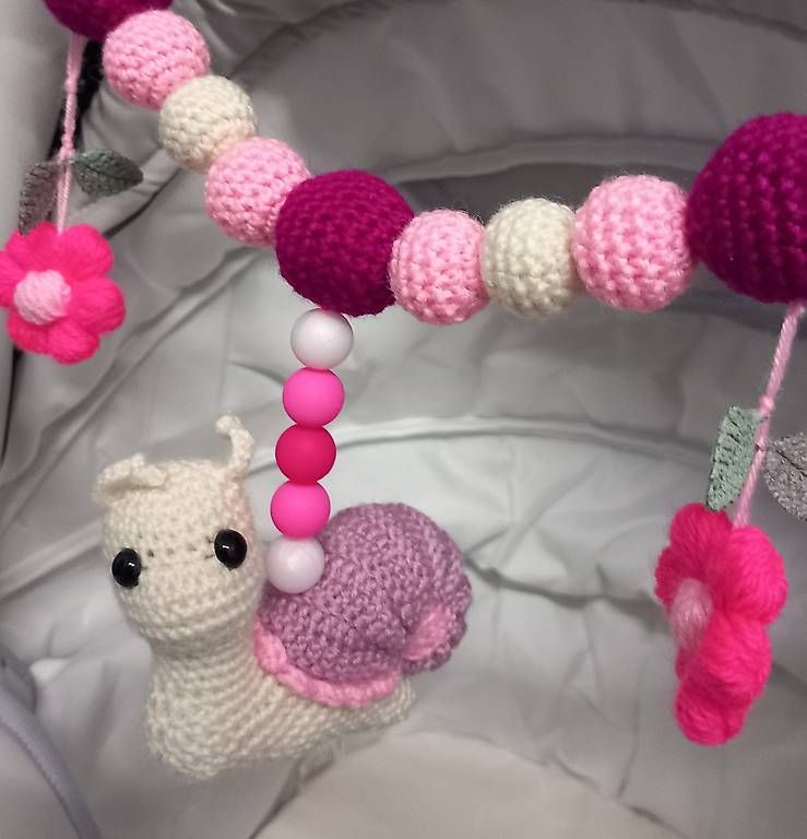 Giocattoli: gehäkelte Kinderwagenkette "Schnecke" – Nuovo e nell'imballaggio originale da Bischofszell venduto da ewa-shop 1