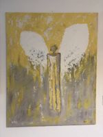 80 cmbreitx100 cm hoch handgemalt Acryl Gemälde Engel Fee