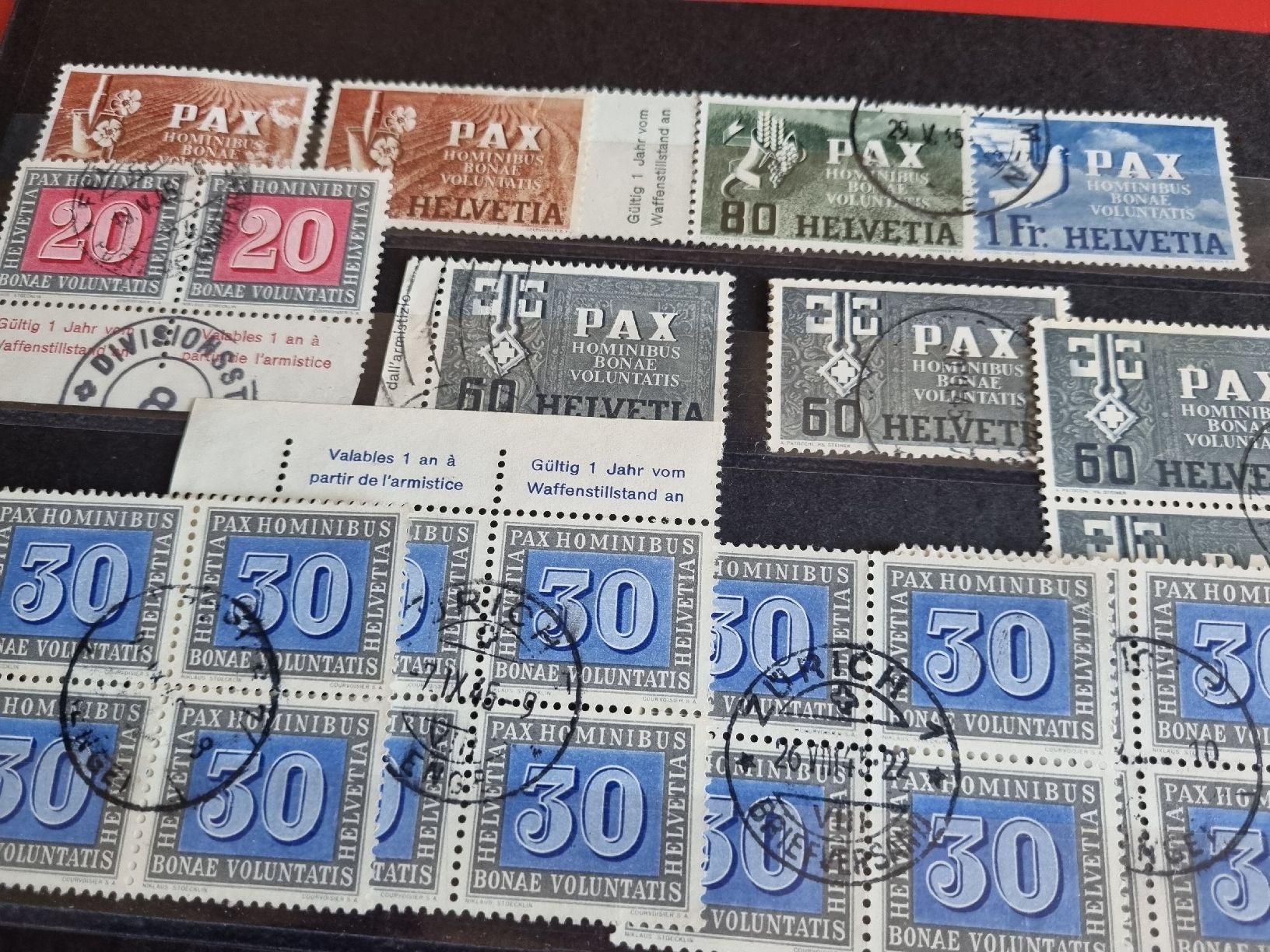 Alle Briefmarken: SAMMLUNG - PAX - DIVERSE WERTE JAHR 1945 – Gebraucht aus Heimenschwand von rog_p7h9 2