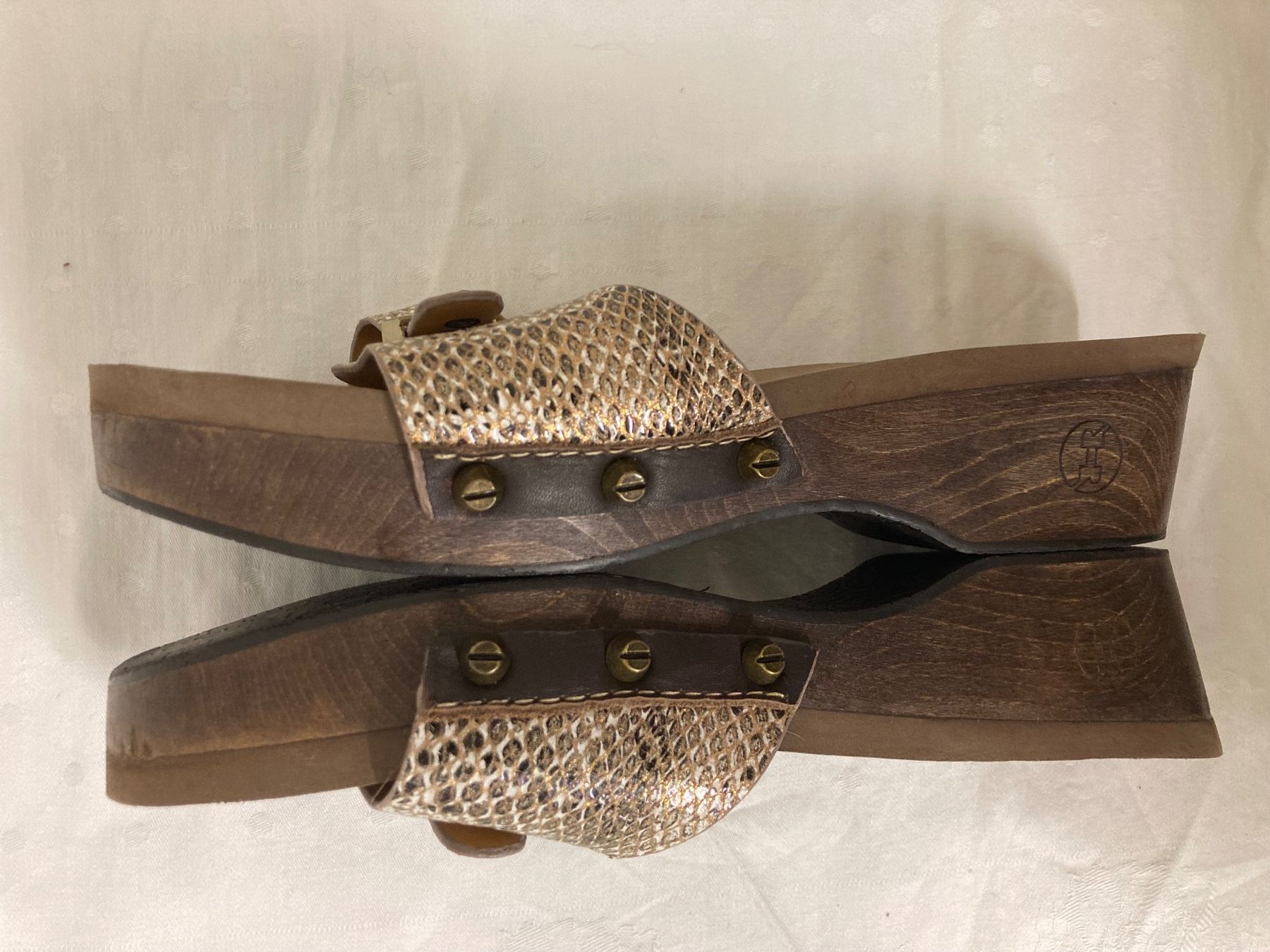 Scarpe da donna: Designer Flogg Holz-Clog, USA,  Leder Gr:38💎 – Usato da dübendorf venduto da Vintage_55 4