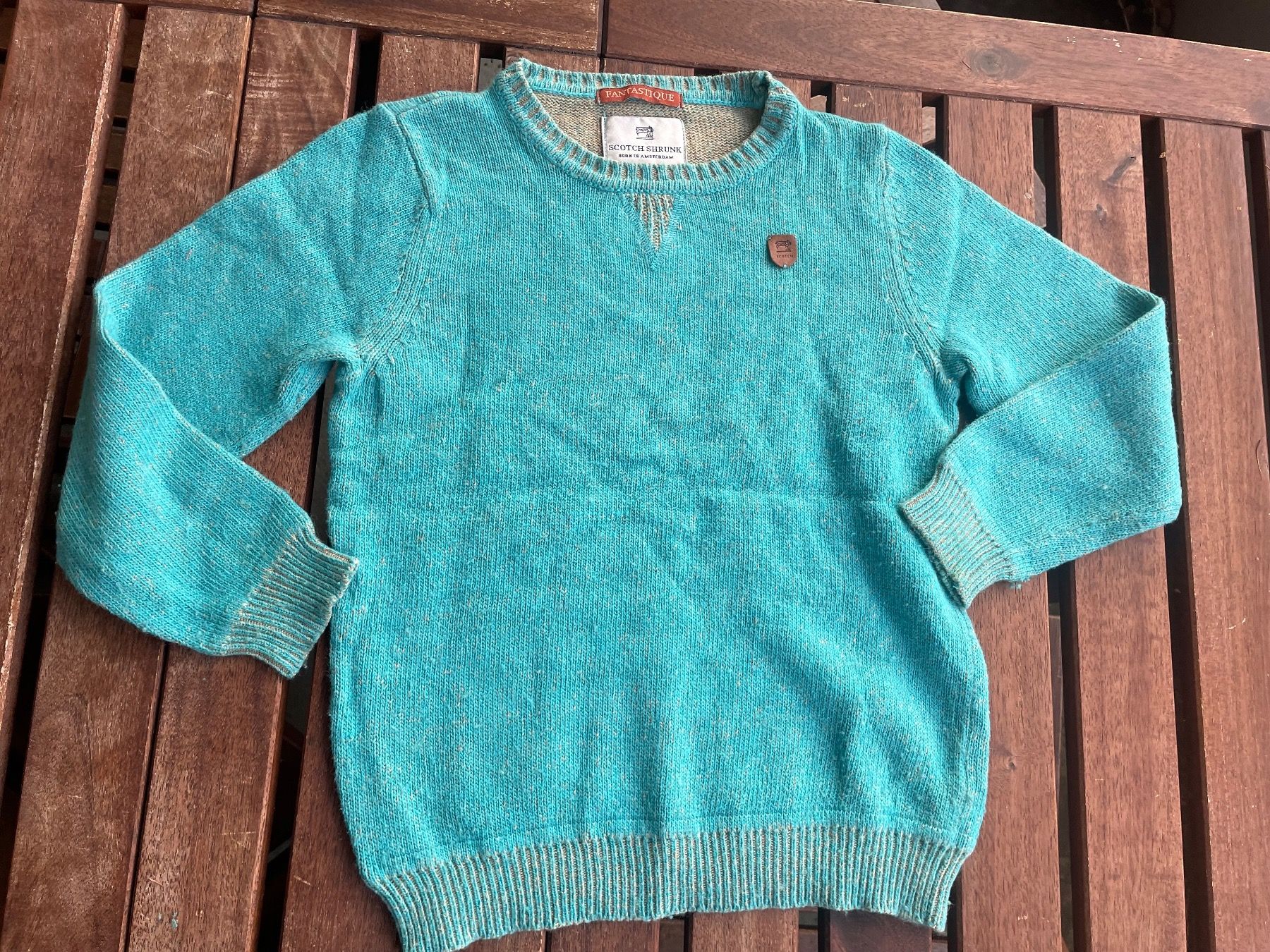 Maglioni & Felpe: Scotch & Shrunk weicher Strickpulli 122 türkis – Usato da Bern venduto da brup